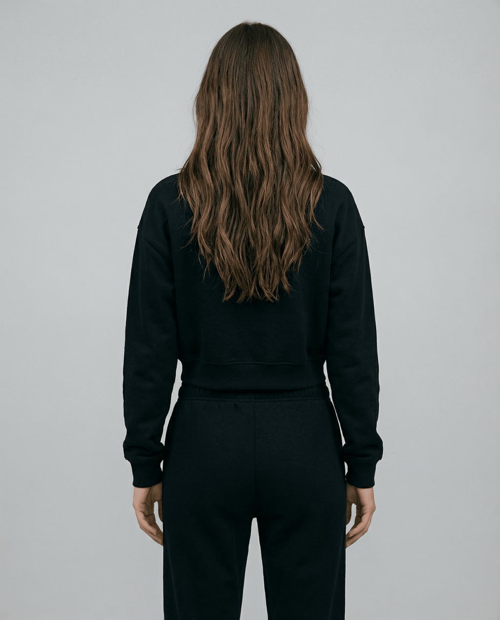 Cropped half-zip